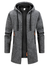 Men's Warm Zip-Up Hooded Jacket