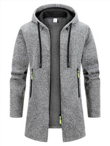 Men's Warm Zip-Up Hooded Jacket