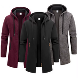 Men's Warm Zip-Up Hooded Jacket
