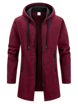 Men's Warm Zip-Up Hooded Jacket