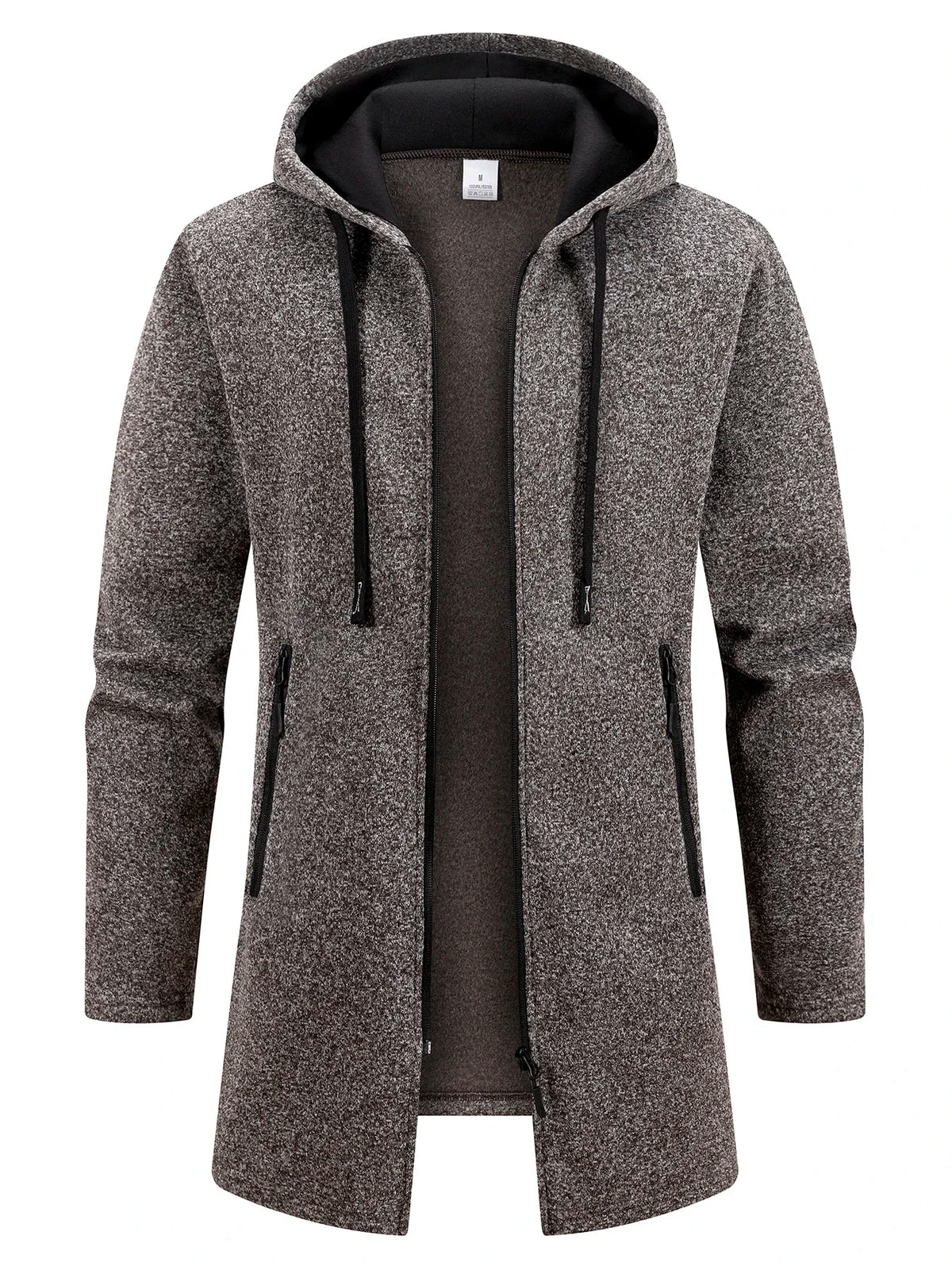 Men's Warm Zip-Up Hooded Jacket