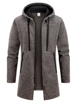 Men's Warm Zip-Up Hooded Jacket